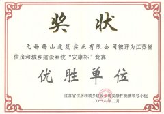 江苏省住房和城乡建设系统“安康杯”竞赛优胜单位