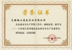 2016江苏省建筑业企业安全生产先进单位
